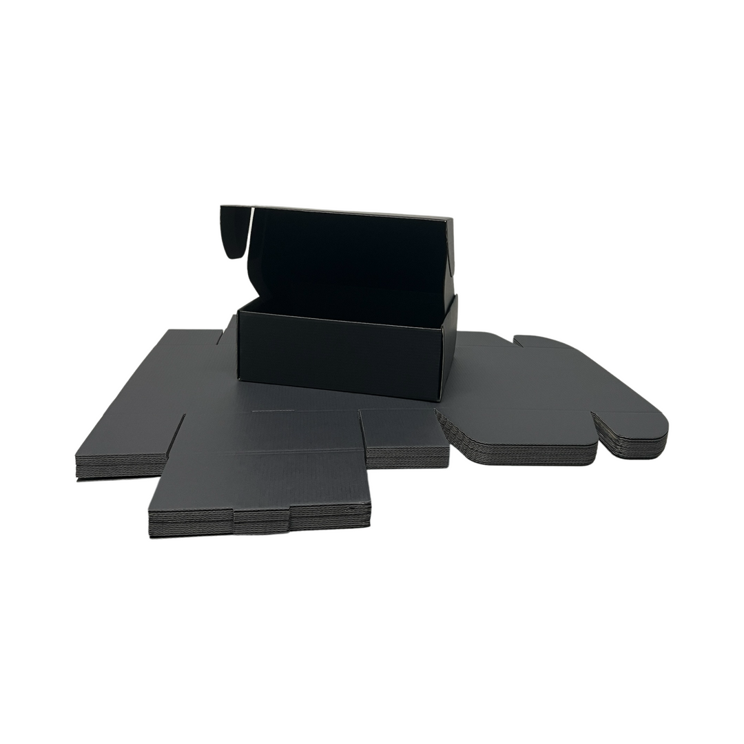 Premium-Quality Full Black Mailing Boxes 220 x 160 x 77mm
