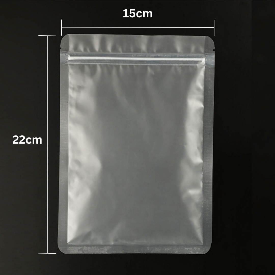Resealable Zip Lock Flat Matte Plastic Bag - 150 X 220mm - Best Plastic Zip Lock Bags In Australia