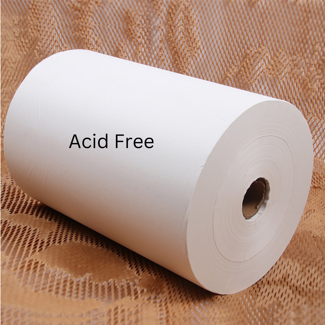 40cm White Tissue Paper Lining for Honeycomb Wrap - 840m Roll