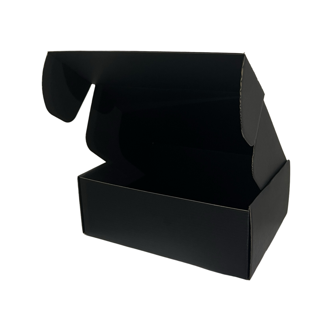 Premium-Quality Full Black Mailing Boxes 220 x 160 x 77mm
