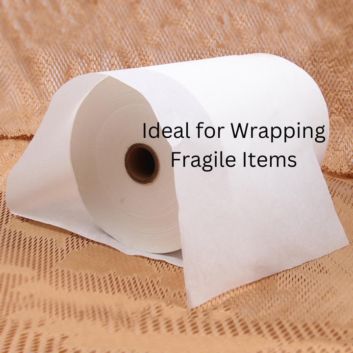 40cm White Tissue Paper Lining for Honeycomb Wrap - 840m Roll