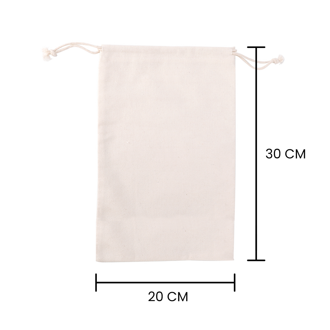 50pcs of 20cm x 30cm 10oz Canvas Calico Drawstring Storage Linen Gift Bags, Best linen bags, Linen Drawstring bags