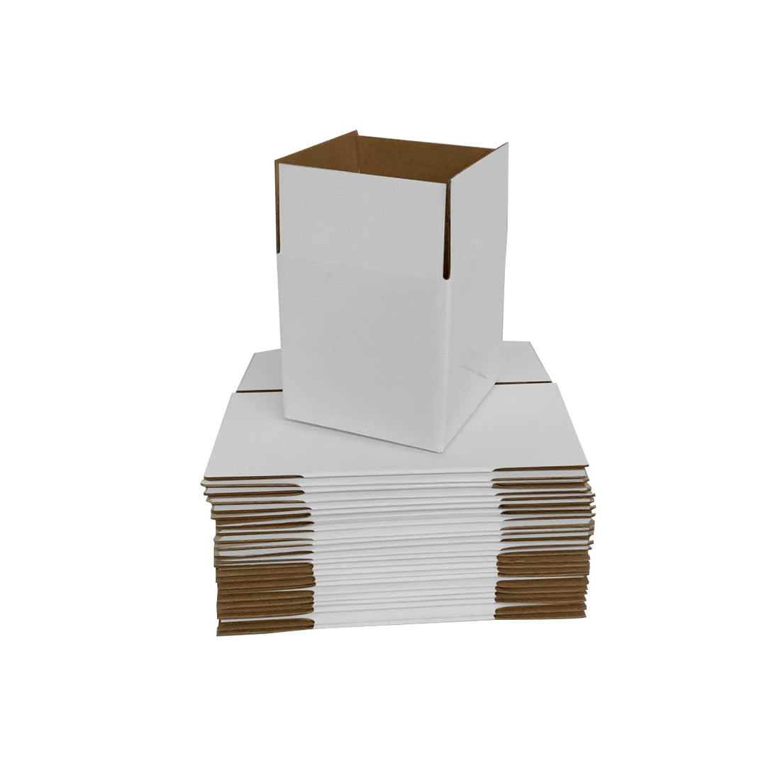 180 x 180 x 180mm Cube Mailing Shipping Packing Cardboard Boxes White- Best Cube Boxes Cardboard - Medium Sized Cube Cardboard Boxes