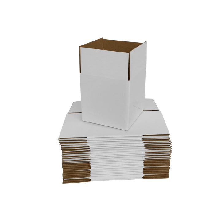 180 x 180 x 180mm Cube Mailing Shipping Packing Cardboard Boxes White- Best Cube Boxes Cardboard - Medium Sized Cube Cardboard Boxes