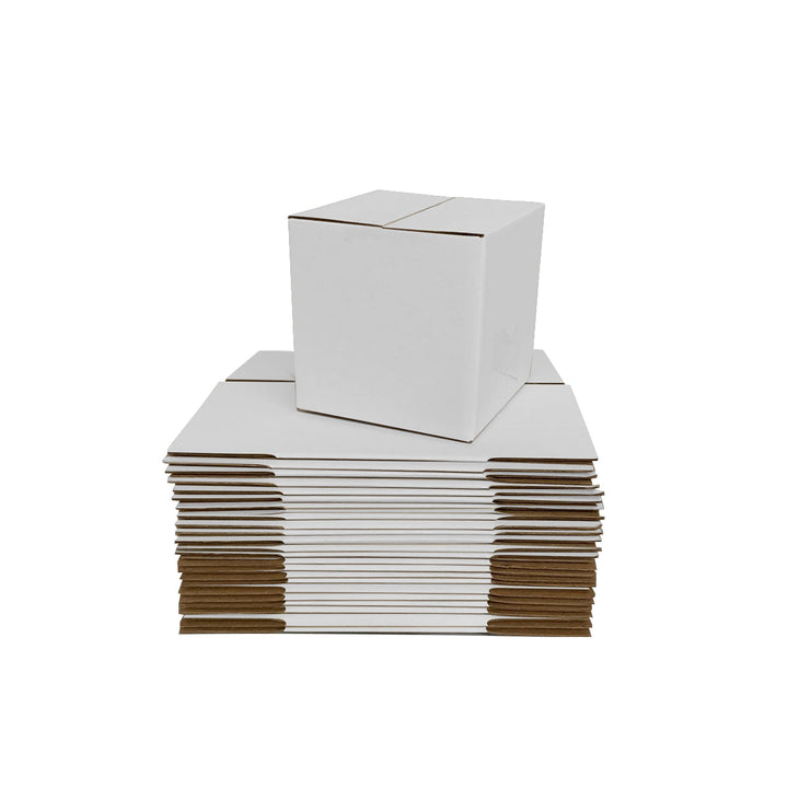180 x 180 x 180mm Cube Mailing Shipping Packing Cardboard Boxes White- Best Cube Boxes Cardboard - Medium Sized Cube Cardboard Boxes