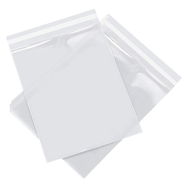 Wholesale Pack of 10,000 - 180 x 250mm + 40mm Lip OPP Resealable Plastic Bags – Crystal Clear & Food-Safe
