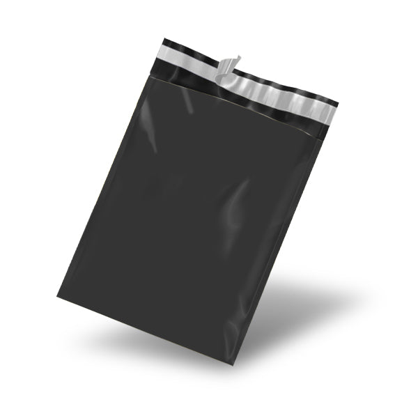 310mm x 405mm + 45mm Poly Mailing Courier Satchel Black