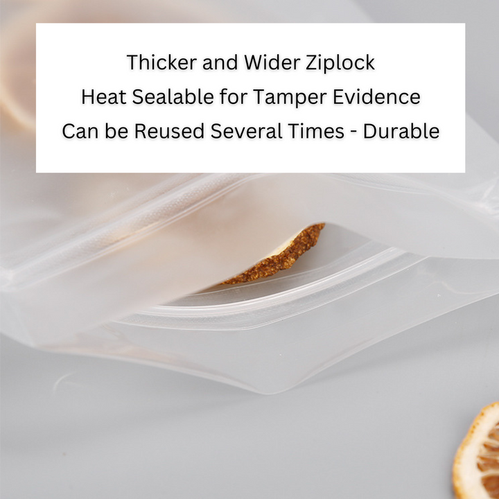 Resealable Zip Lock Flat Matte Plastic Bag - 90 X 130mm- Best Plastic Zip Lock Bags In Australia
