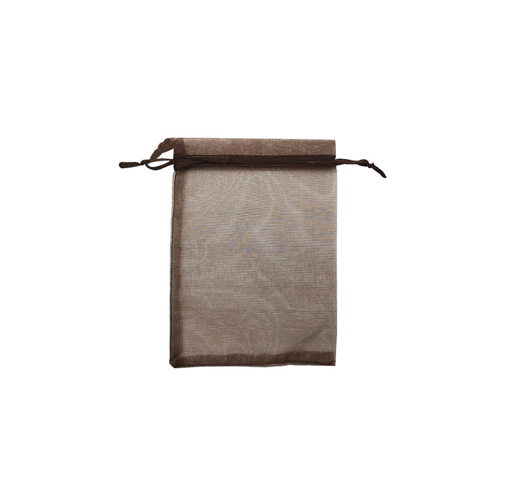 Coffee Organza Sheer Gift Bags