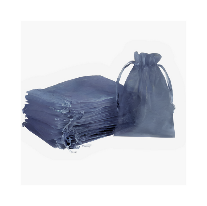 Grey Organza Sheer Gift Bags