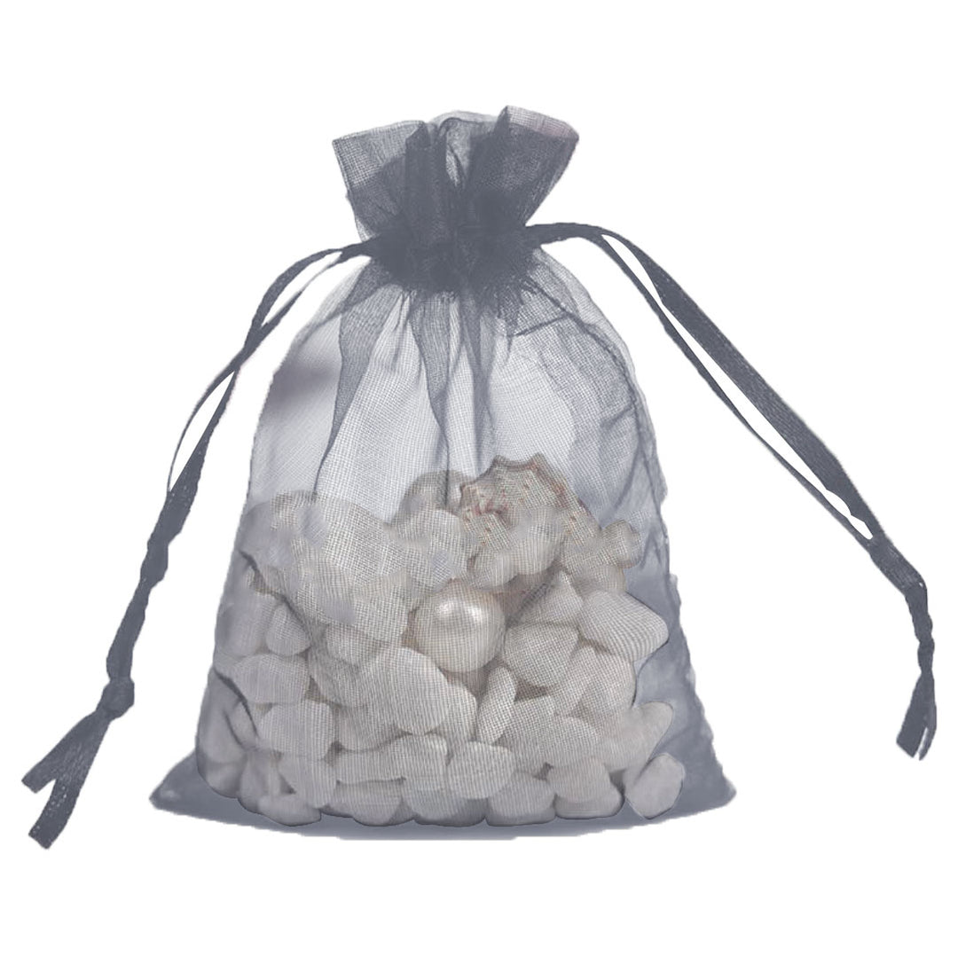 Grey Organza Sheer Gift Bags