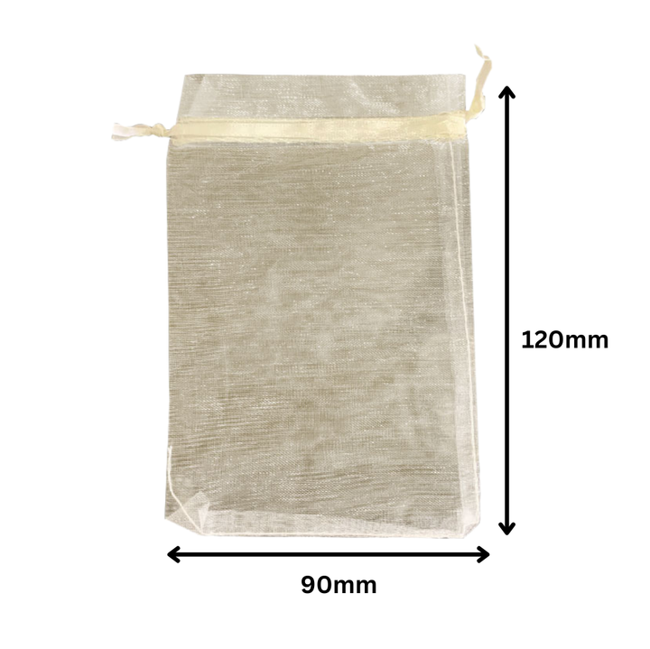 Pearl White Organza Sheer Gift Bags