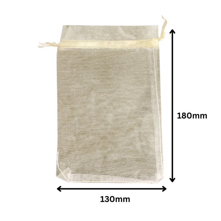 Pearl White Organza Sheer Gift Bags