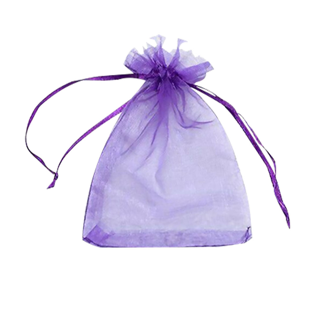 Purple Organza Sheer Gift Bags: Stylish Packaging for Jewelry and Wedding Favors