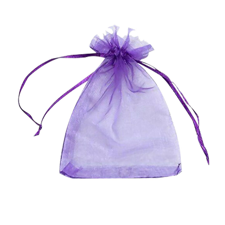 Purple Organza Sheer Gift Bags: Stylish Packaging for Jewelry and Wedding Favors