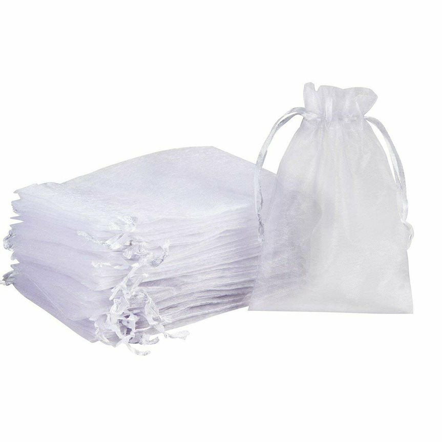 White Organza Sheer Bags