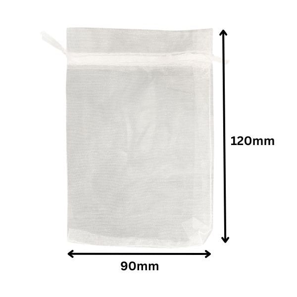 White Organza Sheer Bags