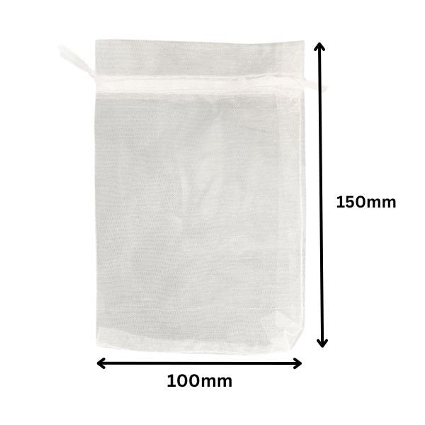 White Organza Sheer Bags