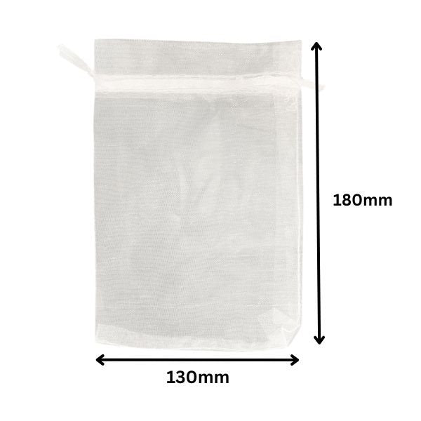 White Organza Sheer Bags