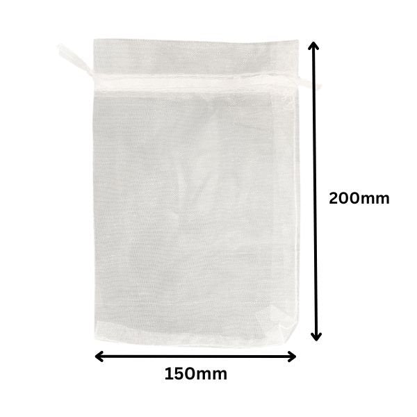 White Organza Sheer Bags