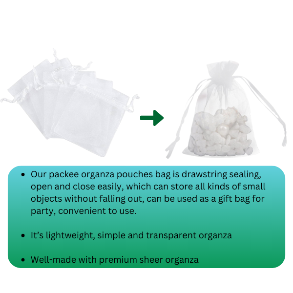 White Organza Sheer Bags