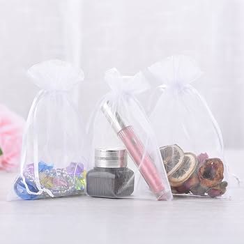 White Organza Sheer Bags