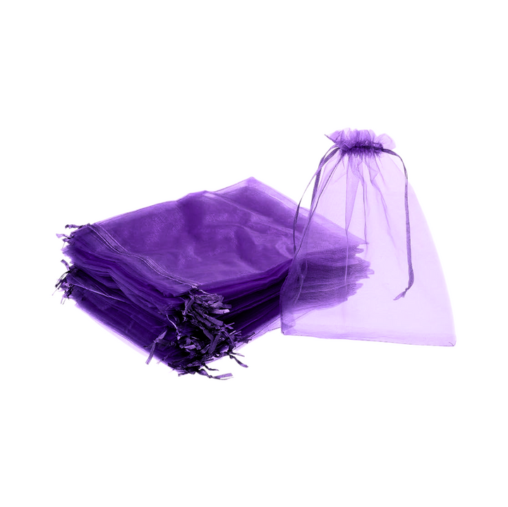 Dark Purple Organza Sheer Gift Bags