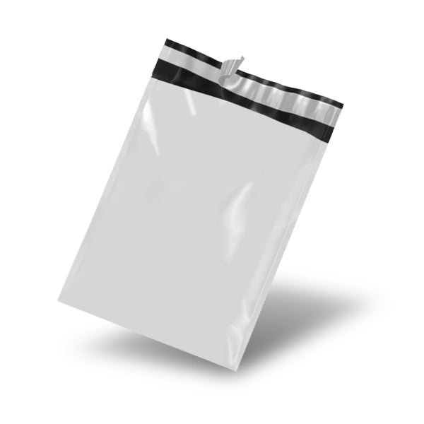 320mm x 415mm + 45mm Poly Mailing Courier Satchel White