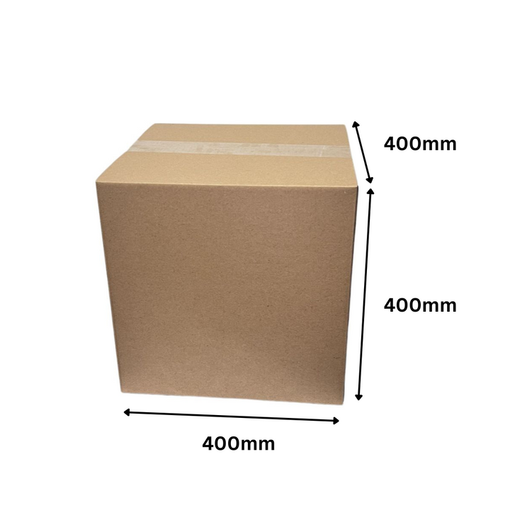 400 x 400 x 400mm Brown Corrugated Cube Box | Slotted Carton, Durable, Flat-Pack, Eco-Friendly