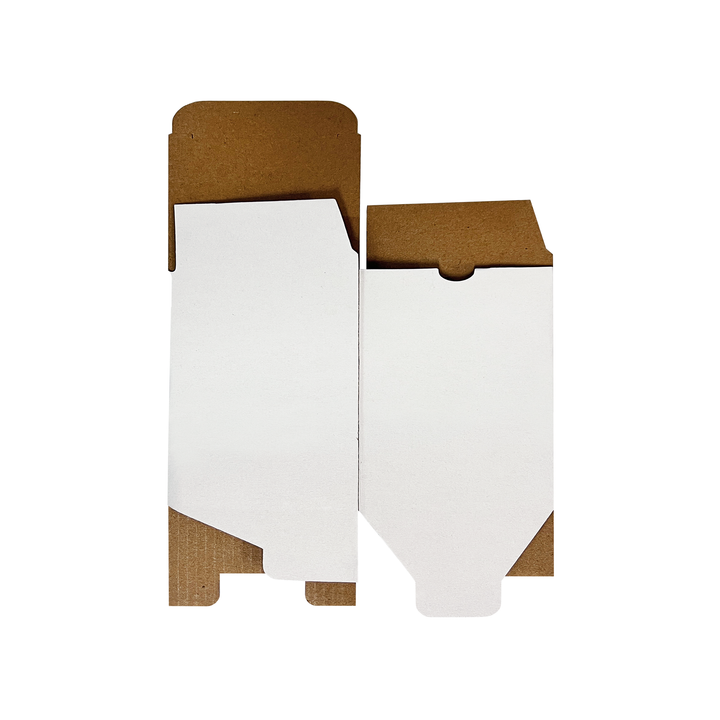 105 x 105 x 115mm White Corrugated Candle Box | Die Cut, Self-Locking, Flat-Pack, Eco-Friendly