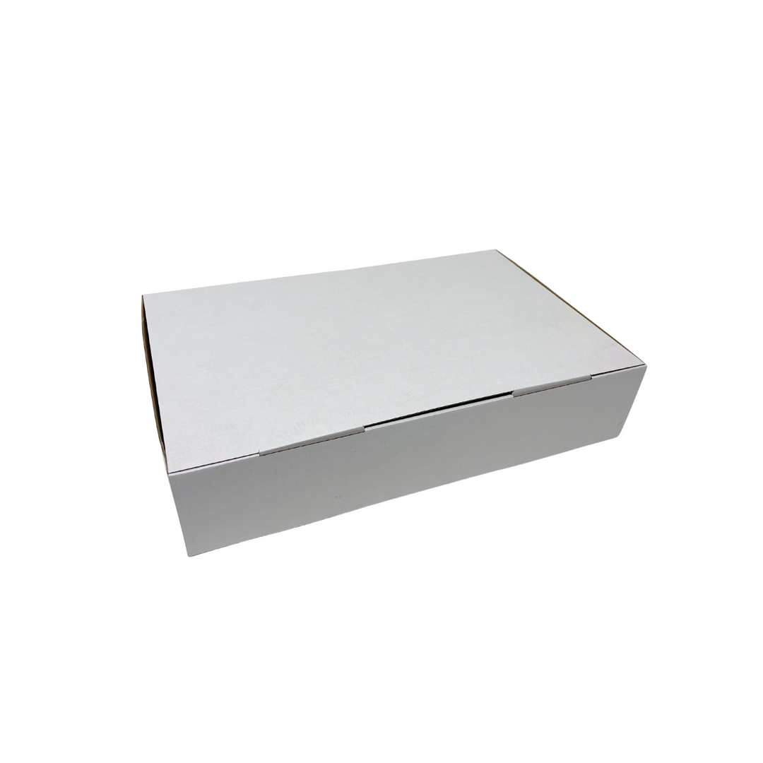 440 x 360 x 80mm White Corrugated Die Cut Mailing Box | Self-Locking, Flat-Pack, Eco-Friendly