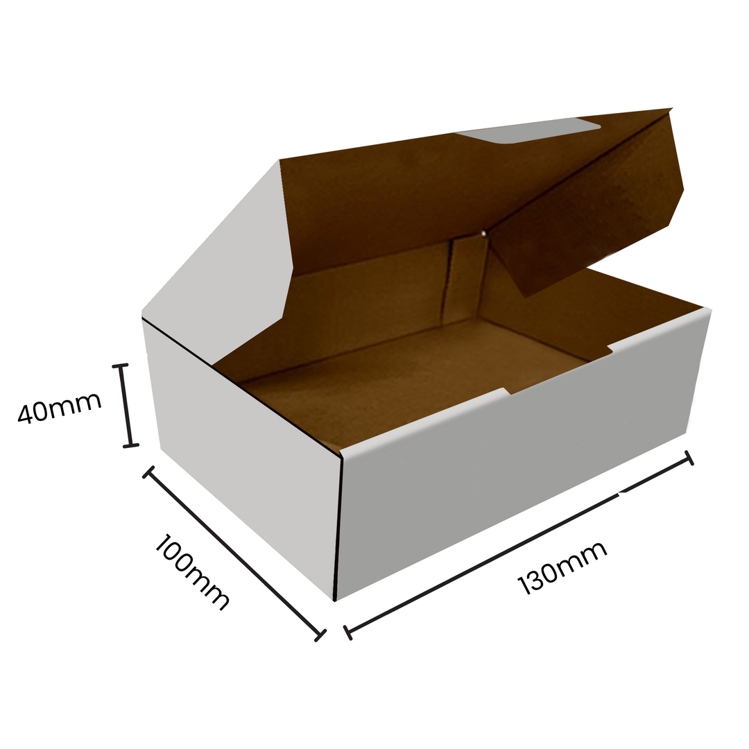 Durable Die-Cut Cardboard Box - 130 x 100 x 40mm