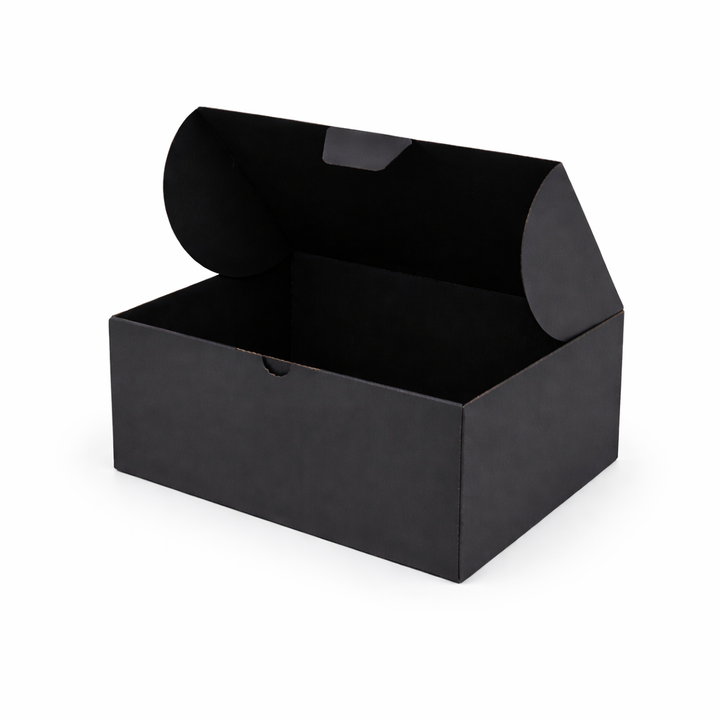 150 × 150 × 75mm Full Black Die Cut Mailing Shipping Packing Cardboard Boxes