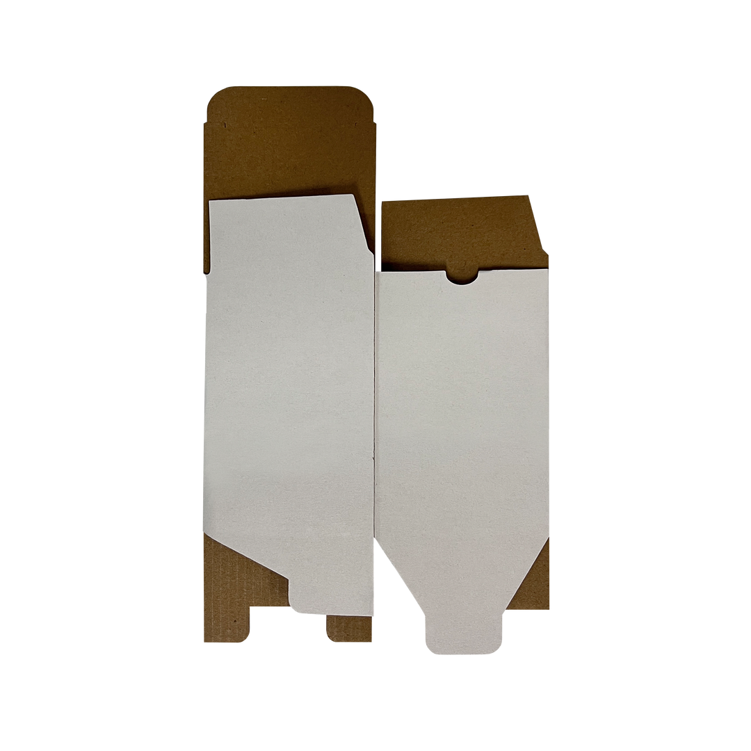 105 x 105 x 115mm White Corrugated Candle Box | Die Cut, Self-Locking, Flat-Pack, Eco-Friendly