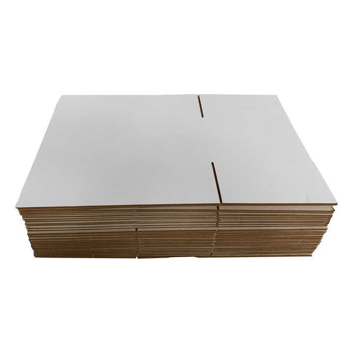 240 x 140 x 140mm White Slotted Cardboard Shipping Boxes