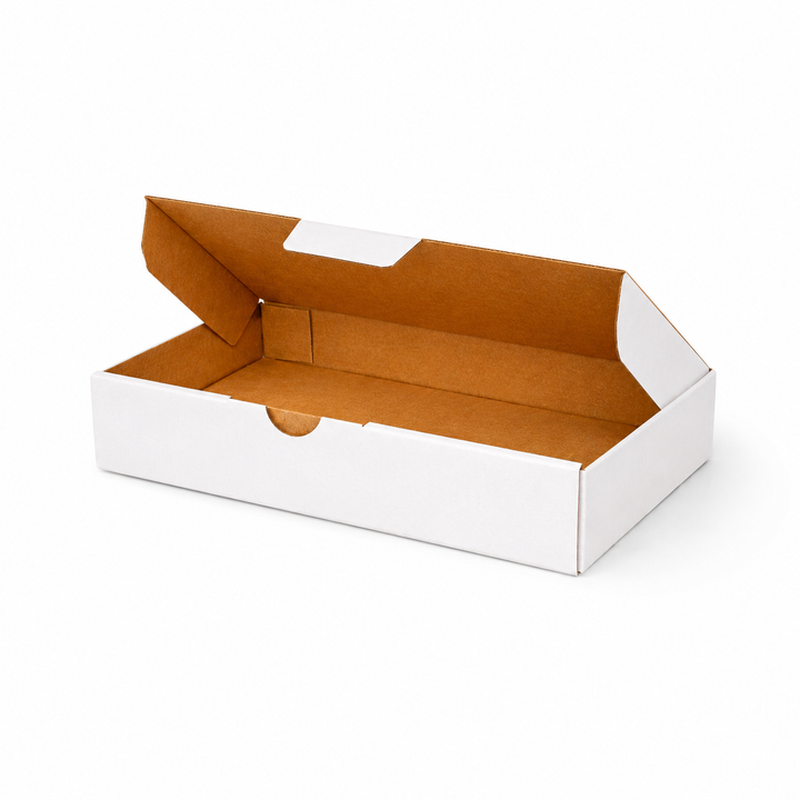 270 x 150 x 80mm White Die Cut Cardboard Mailing Boxes