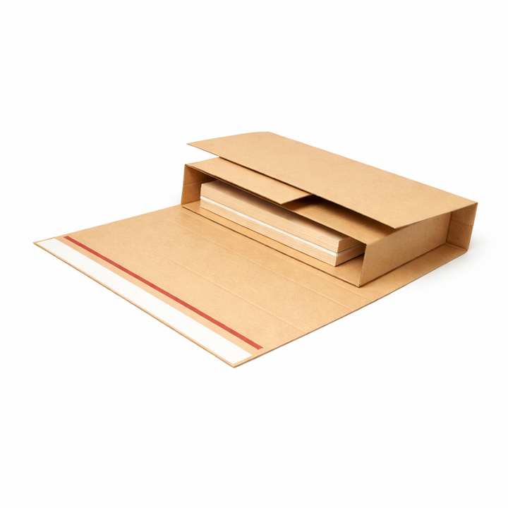 Wholesale Pack 1000pcs - 251 x 165 x 60mm Corrugated Book Wrap Mailers