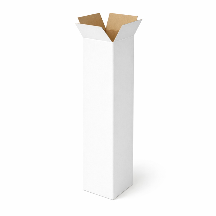 80 x 80 x 360mm  Tall Mailing Shipping Packing Cardboard Boxes White