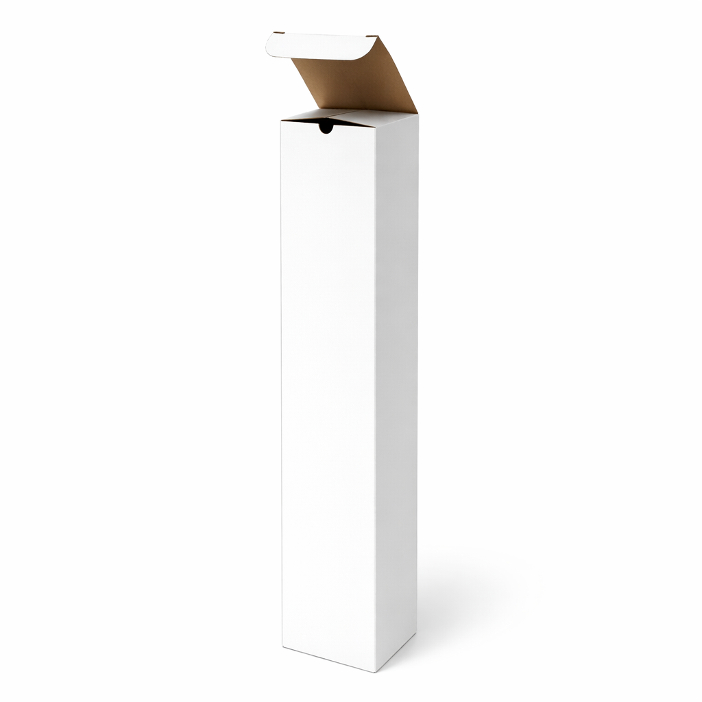65 x 65 x 450mm Candle Mailing Shipping Packing Cardboard Boxes White