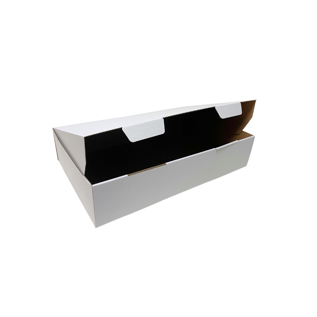 440 x 360 x 80mm White Corrugated Die Cut Mailing Box | Self-Locking, Flat-Pack, Eco-Friendly