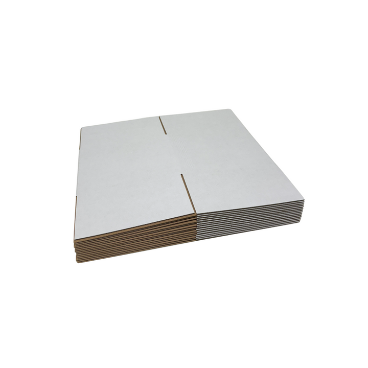 200 x 200 x 150mm Regular Mailing Slotted Shipping Packing Cardboard Boxes White