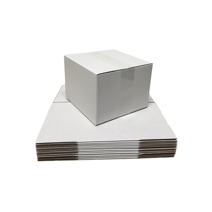 200 x 200 x 150mm Regular Mailing Slotted Shipping Packing Cardboard Boxes White