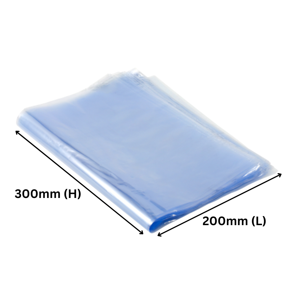 PVC Heat Shrink Wrap Bags | 200x300mm - Reliable and Versatile Packaging Solution