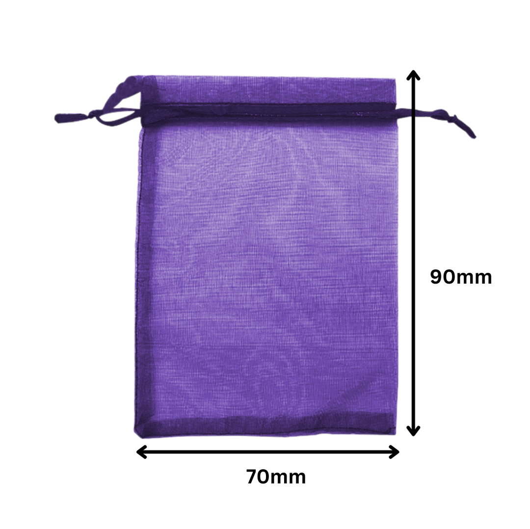 Dark Purple Organza Sheer Gift Bags | Perfect for Jewelry, Wedding, and Candy Packaging