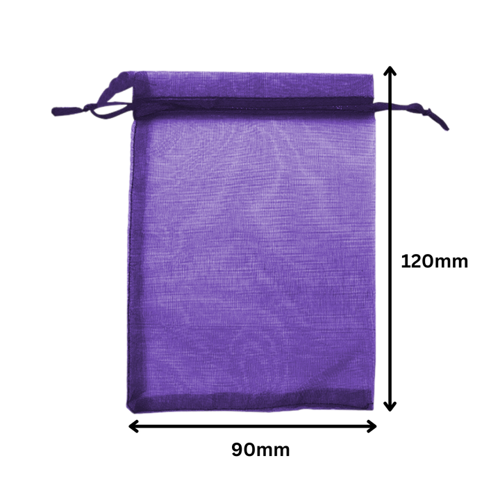 Dark Purple Organza Sheer Gift Bags | Perfect for Jewelry, Wedding, and Candy Packaging