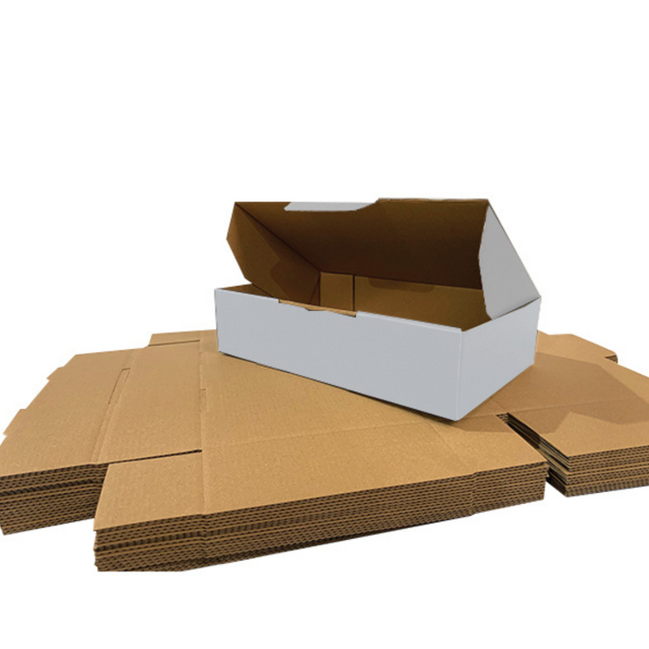 270 x 135 x 80mm White Die Cut Cardboard Mailing Boxes