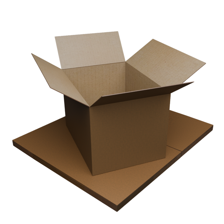 400 x 300 x 300mm Brown Corrugated Slotted Box | B Flute, Durable, Flat-Pack, Recyclable Shipping Carton