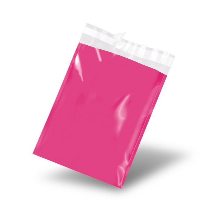 255mm x 330mm + 40mm Poly Mailing Courier Satchel Pink with White Inner Lining