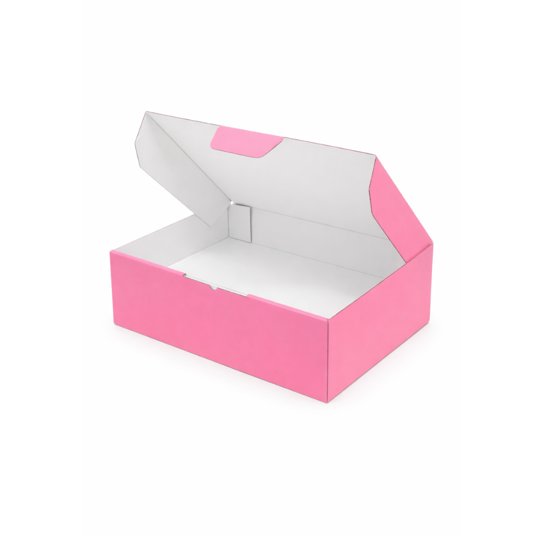 Pink Mailing Boxes 220 x 160 x 77mm with White Interior