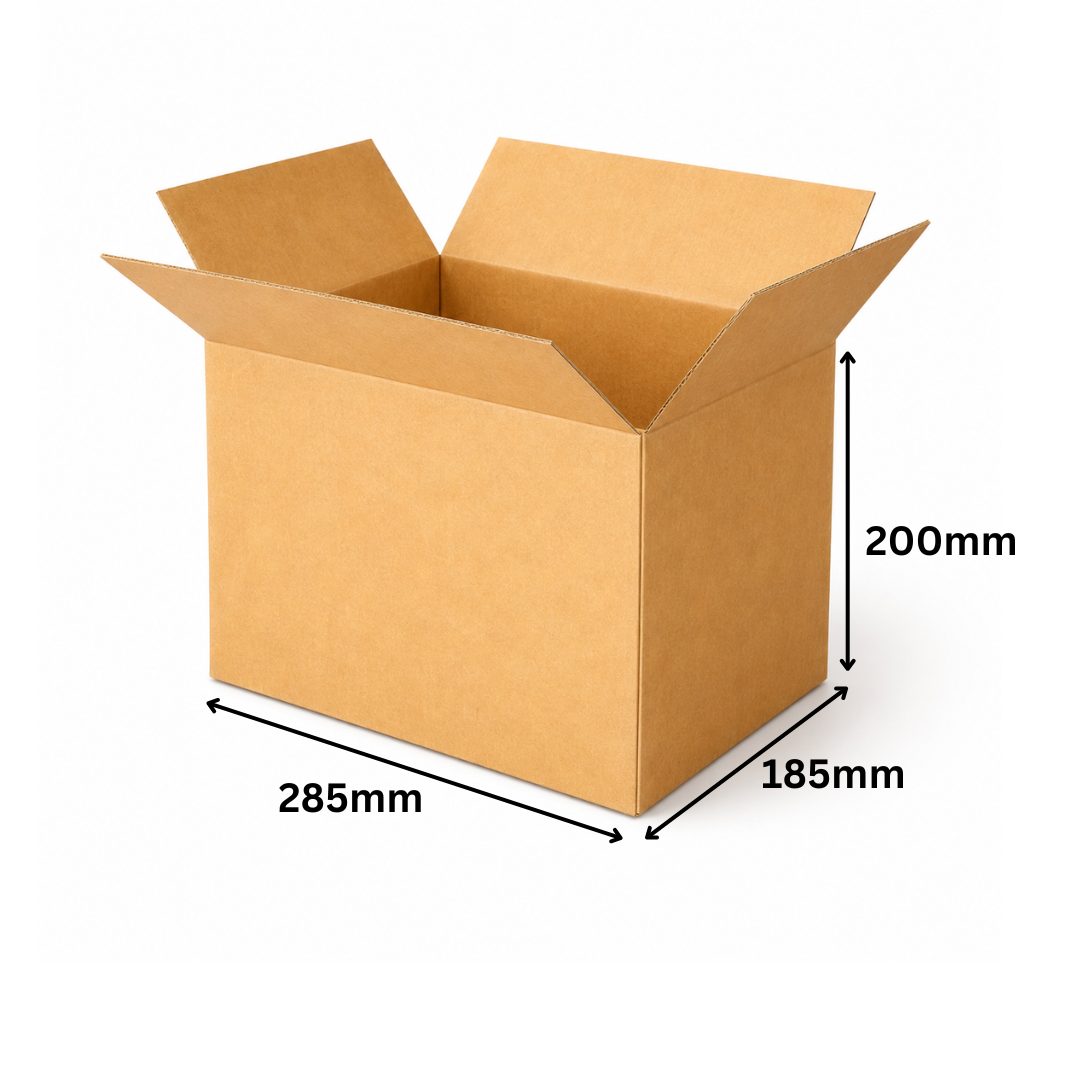 285 x 185 x 200mm Brown Corrugated Slotted Carton